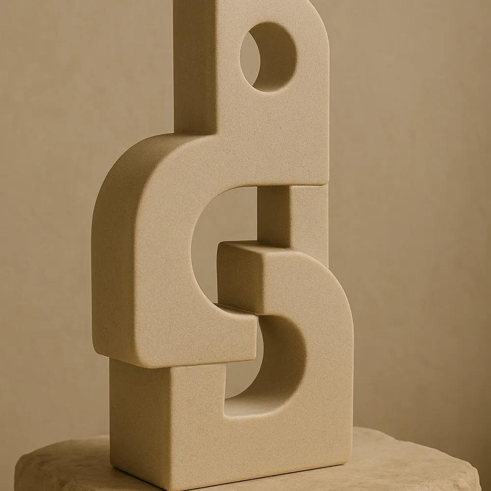 Angle view of Form Object 01 with soft shadows