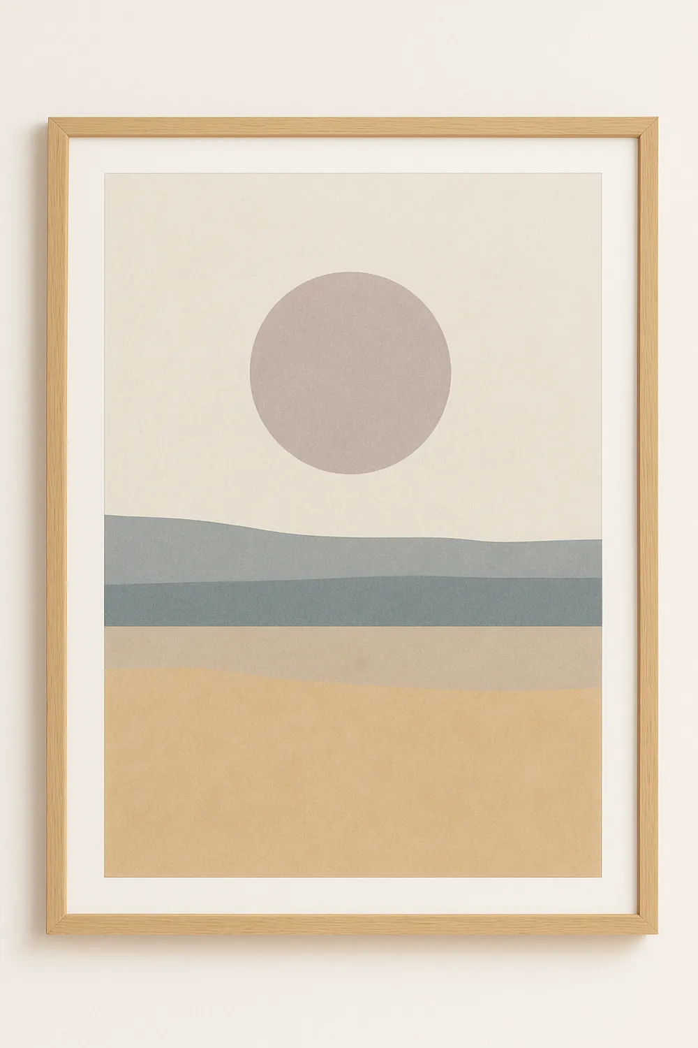 Muted Horizon abstract digital print