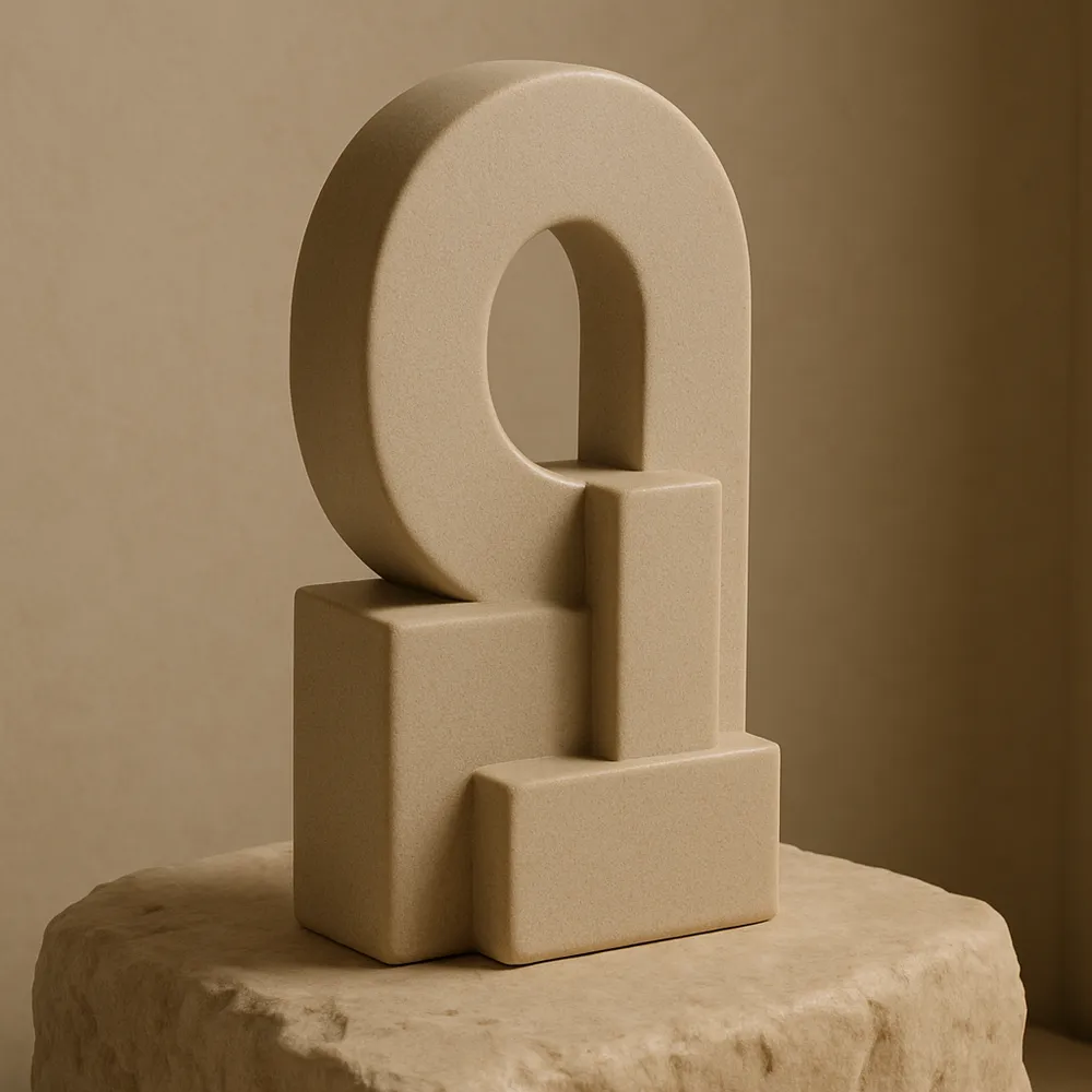 Form Object 01 on a sculpted stone pedestal